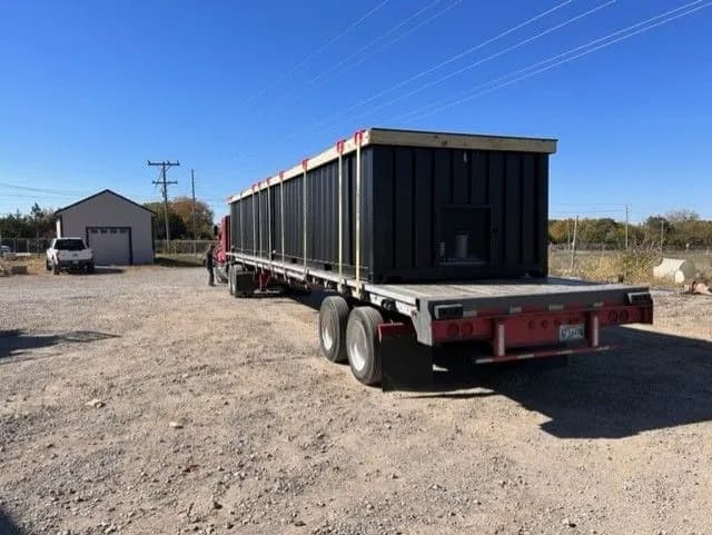 Shipping container pool delivery and install for Aurora, IL